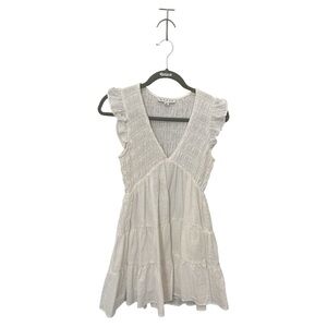HYFVE White Smocked Ruffle Dress